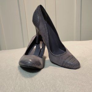 Nine West Easy Does It Pumps Light Purple with Faux Snakeskin Accent 9.5M